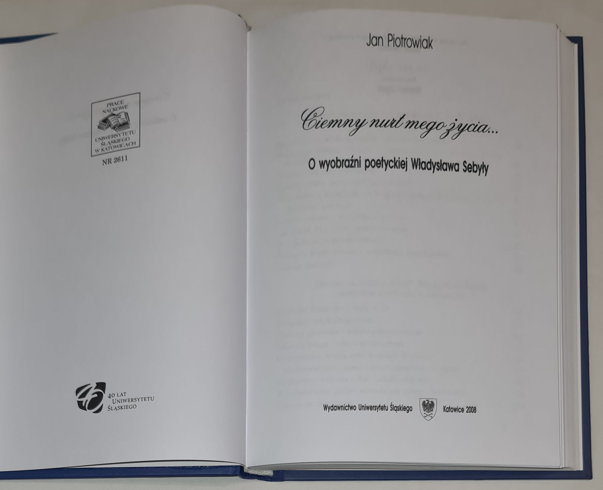 „Ciemny nurt mego życia...”. O wyobraźni poetyckiej Władysława Sebyły