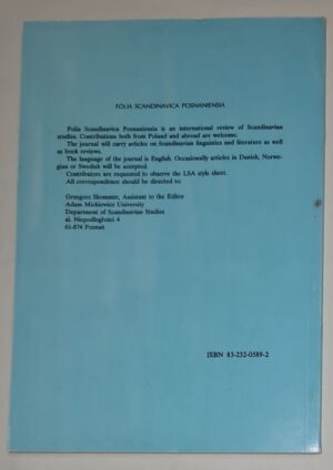 Folia Scandinavica Posnaniensia Volume 1