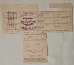 Karta odzieżowa Rok 1947 Ministerstwo Aprowizacji i Handlu