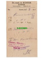 Rybnik lekarz Augustyn Rostek Autograf 1941 Recepta Apteka