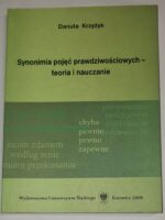 Synonimia pojęć prawdziwościowych - teoria i nauczanie
