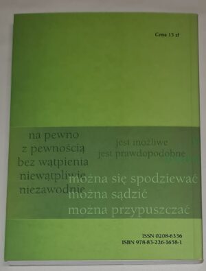 Synonimia pojęć prawdziwościowych - teoria i nauczanie