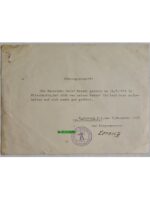 Śląsk świadectwo moralności Führungszeugniß Fuchsberg O/S. nowa pieczęć 1936 Pleśnica gmina Korfantów Autograf Bürgermeister