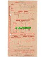 MAGGI Formularz zamówienia asortymentowego 1927 r., przyprawa, zupy, kostki, Preschlebie O/S. Przezchlebie Górny Śląsk
