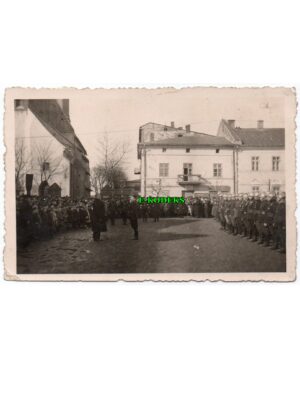 Olkusz - Rynek - Kościół - Straż Pożarna - uroczystość - stara fotografia