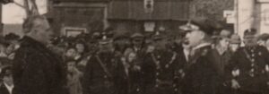 Olkusz - Rynek - Kościół - Straż Pożarna - uroczystość - stara fotografia
