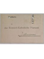 Katowice 1924 Postkarte specjalna karta pocztowa Parafia Mariacka pieczęć autograf ks. Szołtysik - Dittmerau - Dziećmarów - Śląsk