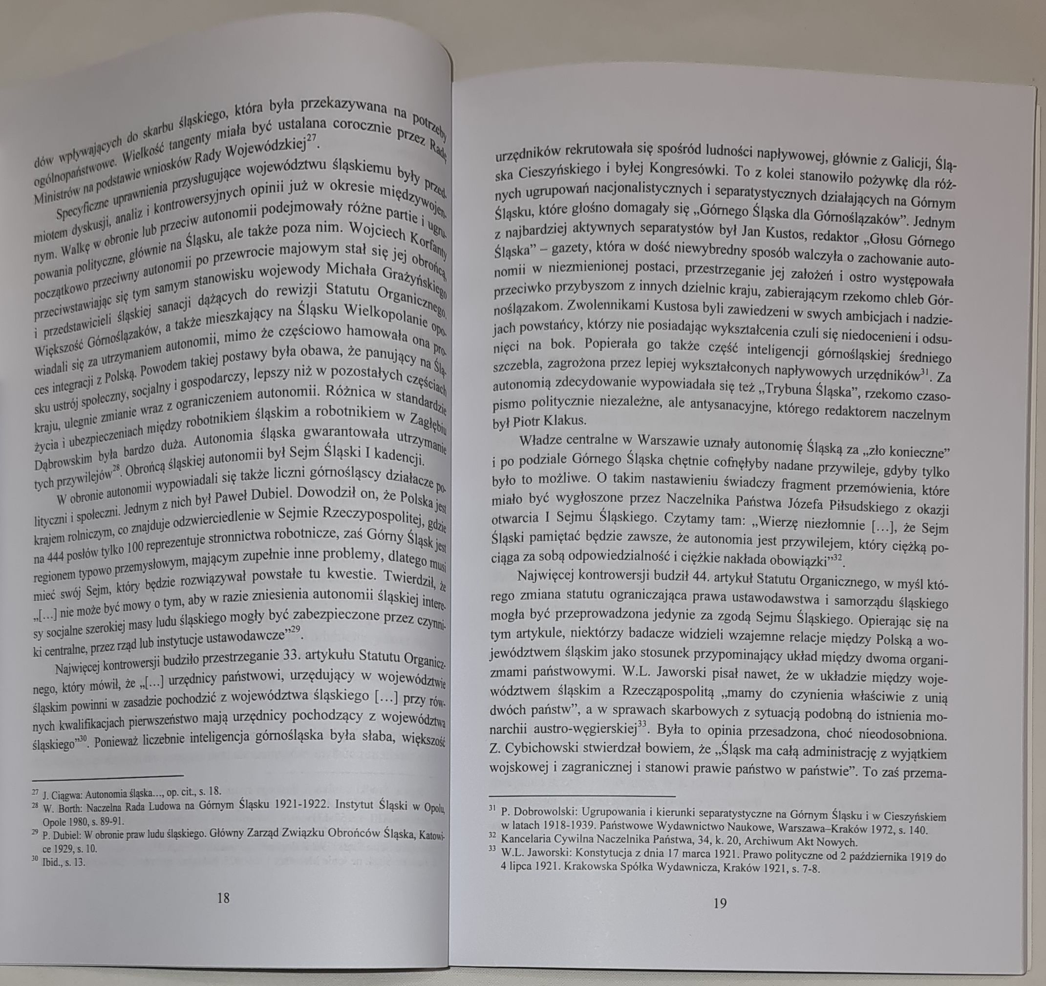 Wybrane problemy ekonomiczno-społeczne i polityczne na Górnym Śląsku w latach 1922-1939 (źródła regionalizmu)