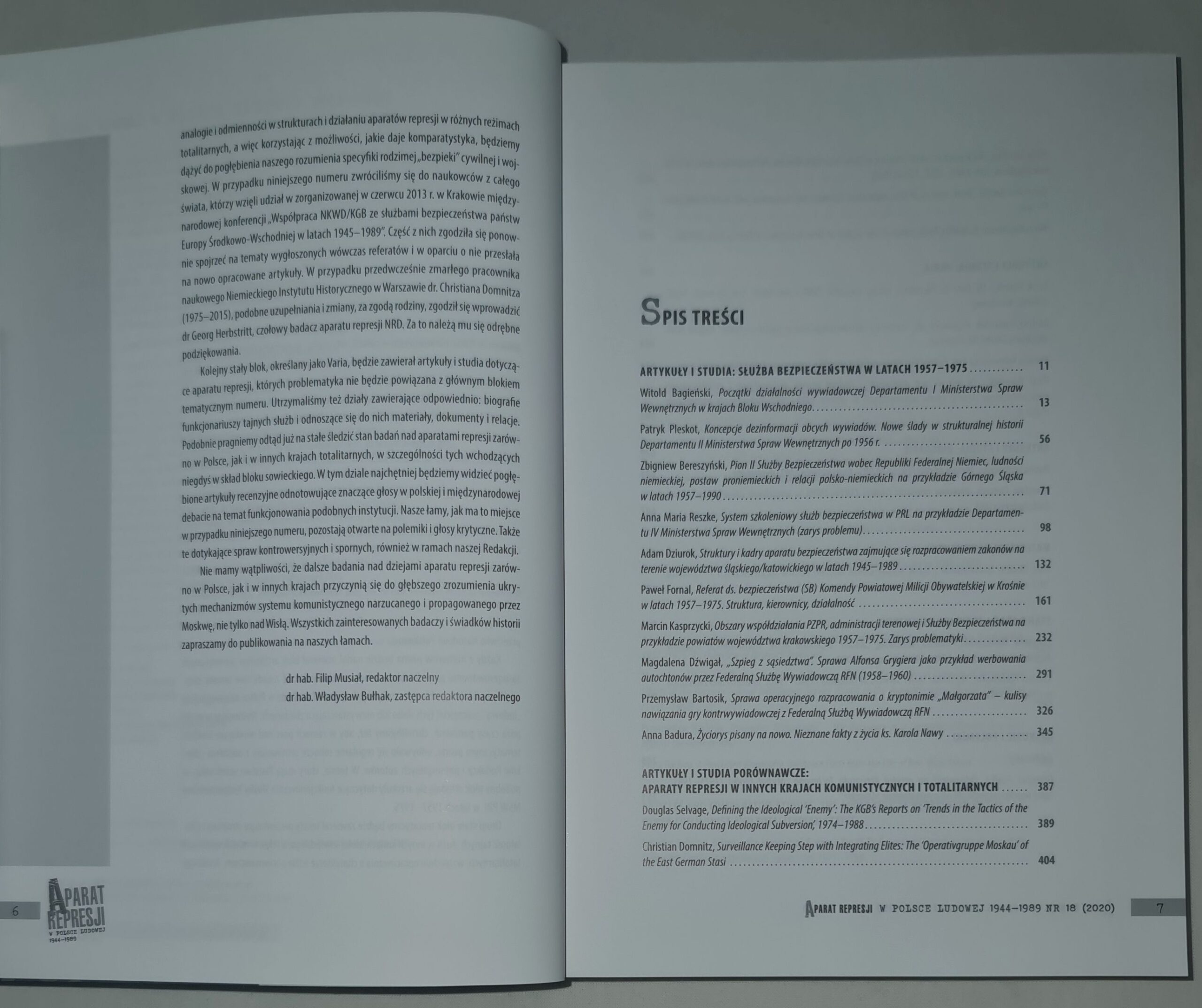 Aparat represji w Polsce Ludowej 1944-1989 Rocznik Nr 18 (2020)
