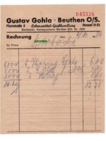 Beuthen O/S. Gustav Gohla Lebensmittel-Großhandlung 1939 / Bytom Hurtownia Artykuły spożywcze reklama