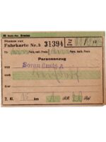 Stacja kolejowa Sorau (Lausitz) 1943 Reichsbahndirektion Breslau / Żary (Łużyce) Dyrekcja Kolei Rzeszy Wrocław - bilet na pociąg osobowy