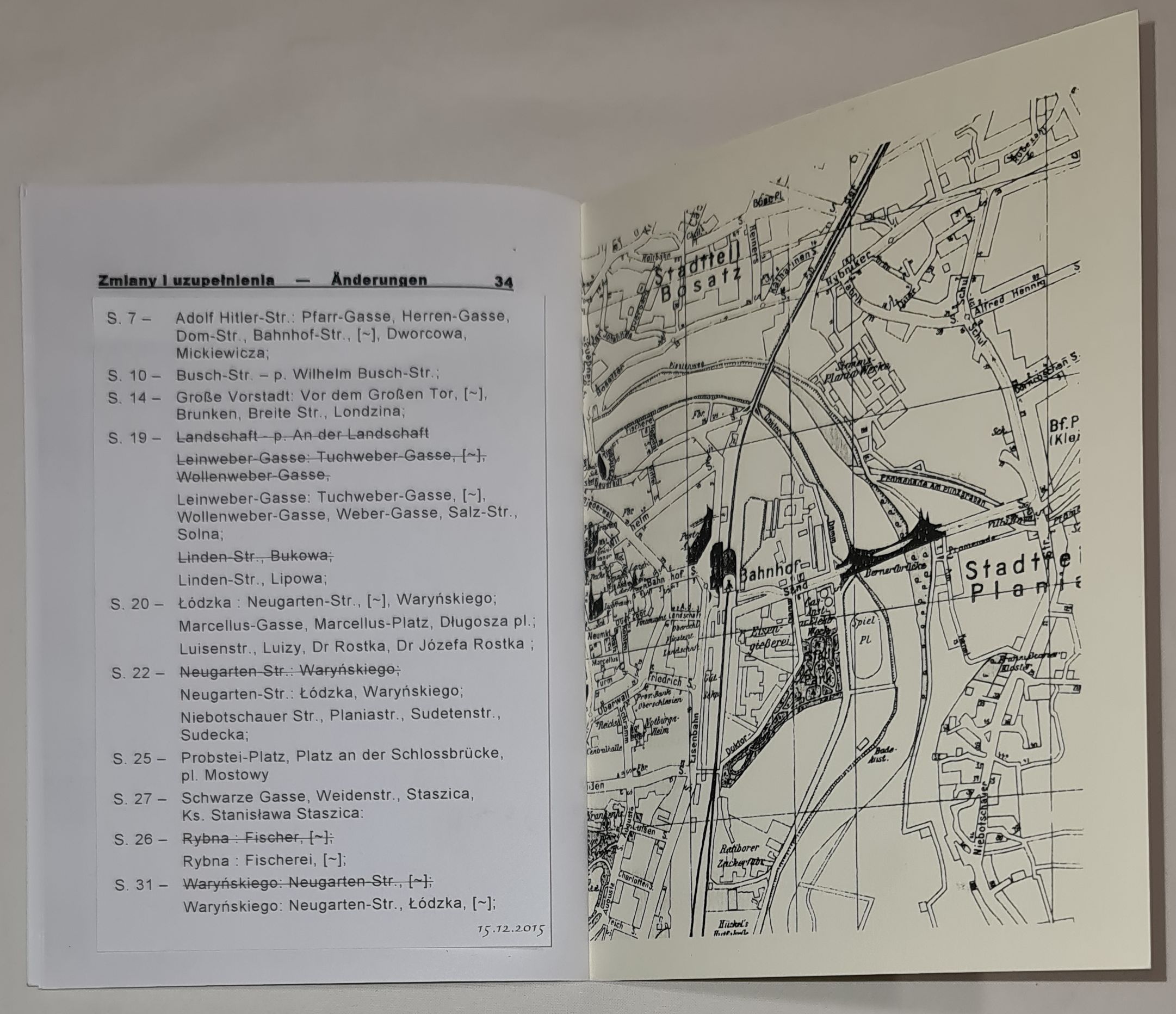 Konkordancja ulic Raciborza