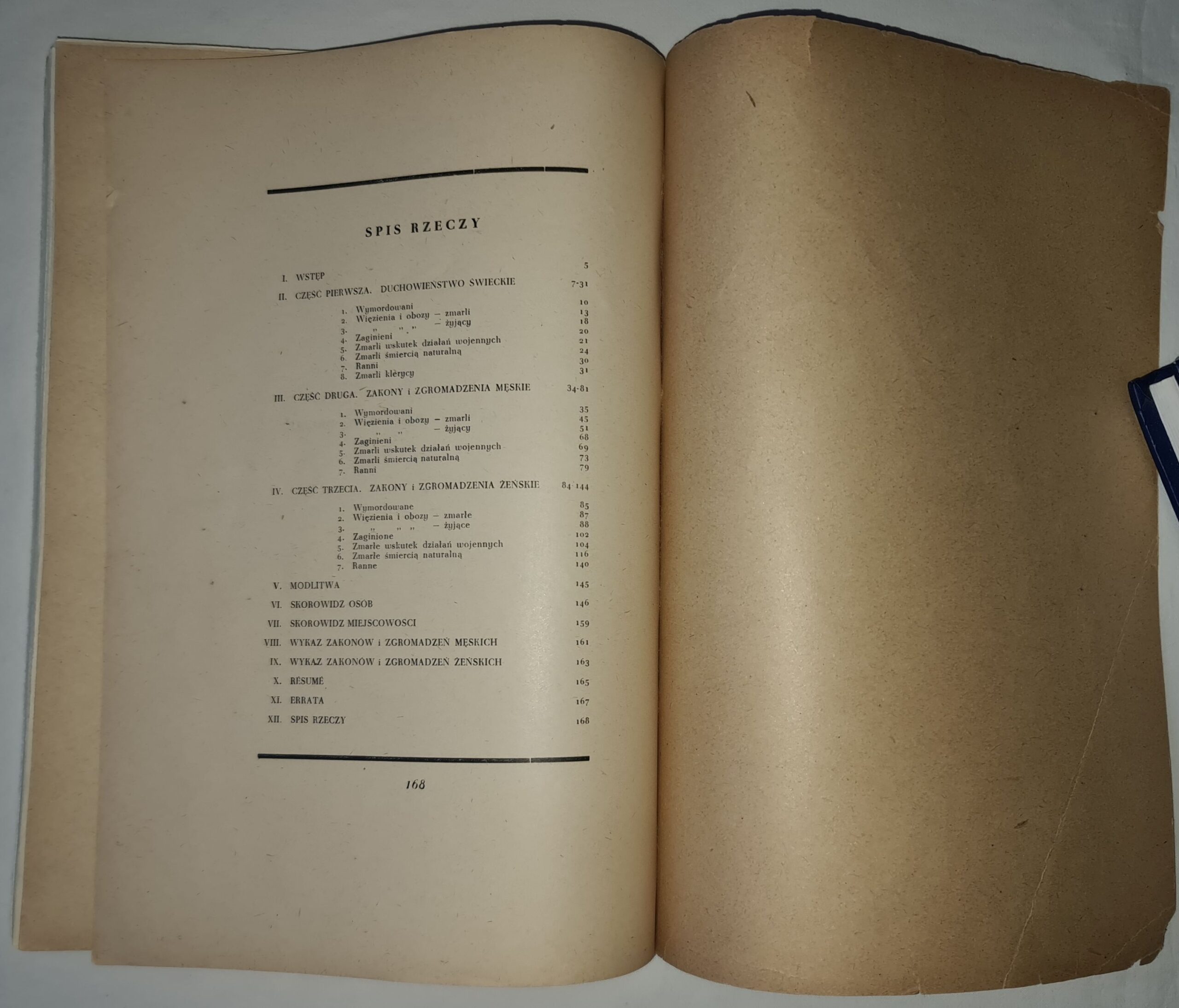Męczeńskie dzieje Archidiecezji Warszawskiej 1939 — 1945. Duchowieństwo świeckie, Zakony i Zgromadzenia Zakonne