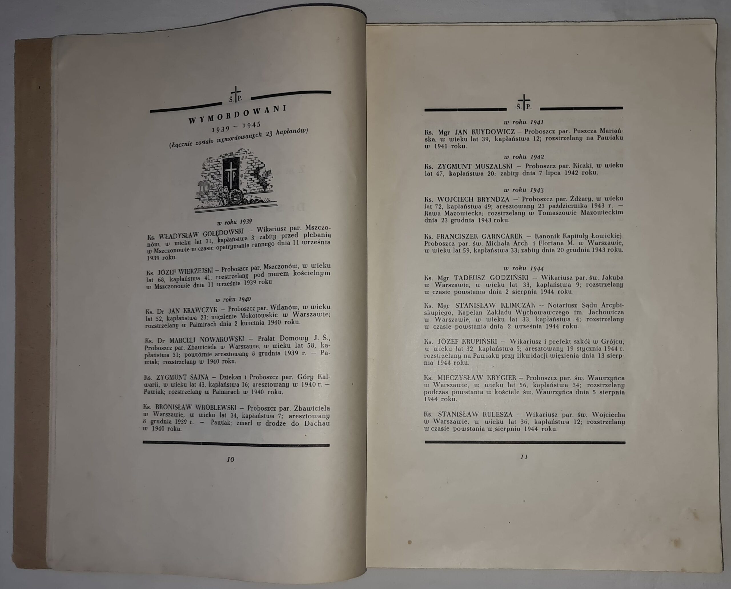 Męczeńskie dzieje Archidiecezji Warszawskiej 1939 — 1945. Duchowieństwo świeckie, Zakony i Zgromadzenia Zakonne
