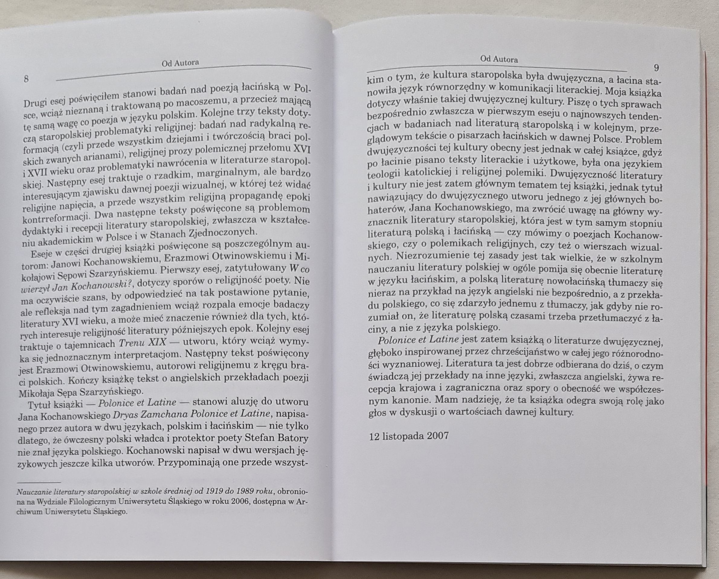 Polonice et Latine. Studia o literaturze staropolskiej