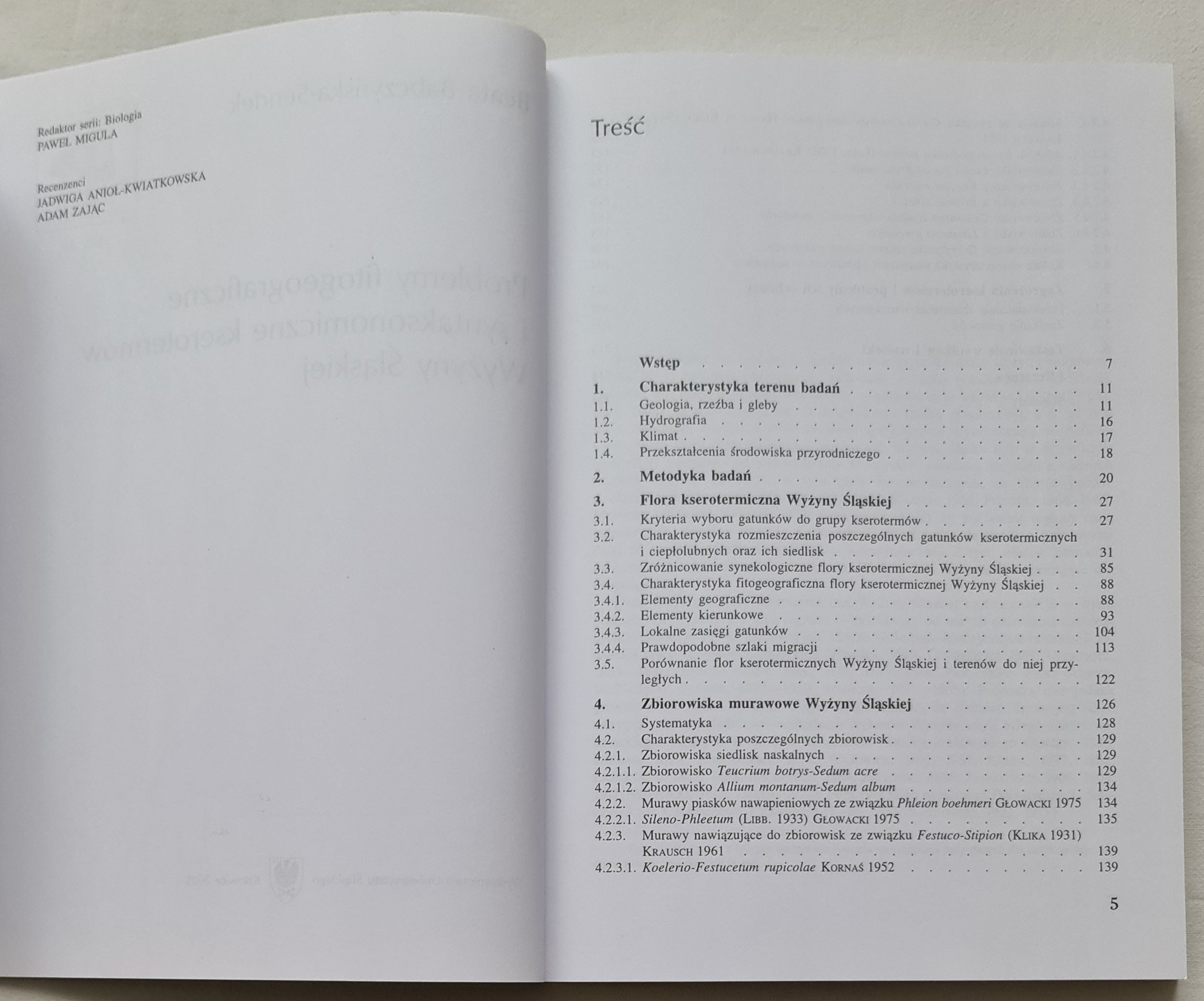 Problemy fitogeograficzne i syntaksonomiczne kserotermów Wyżyny Śląskiej