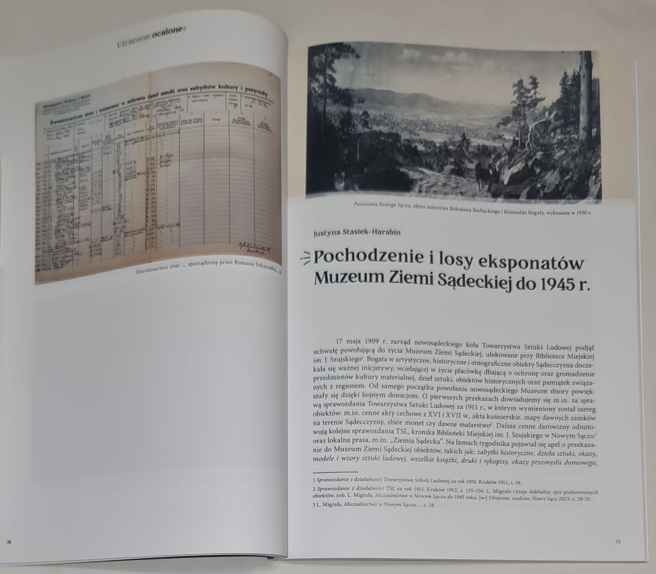 Utracone ocalone. Historia powstania i rozpadu zbiorów Muzeum Ziemi Sądeckiej oraz powojenne losy Muzeum w Nowym Sączu