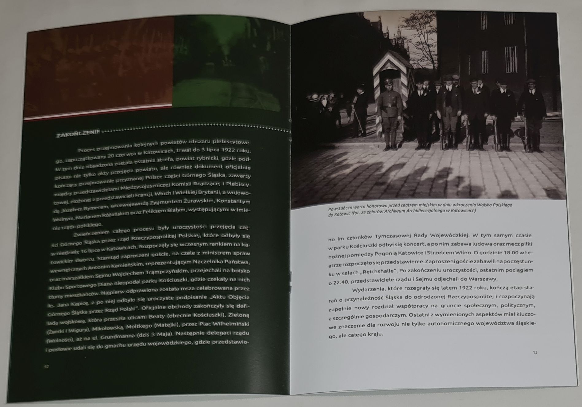 W 100. rocznicę wkroczenia Wojska Polskiego do Katowic 20 czerwca 1922 - 20 czerwca 2022