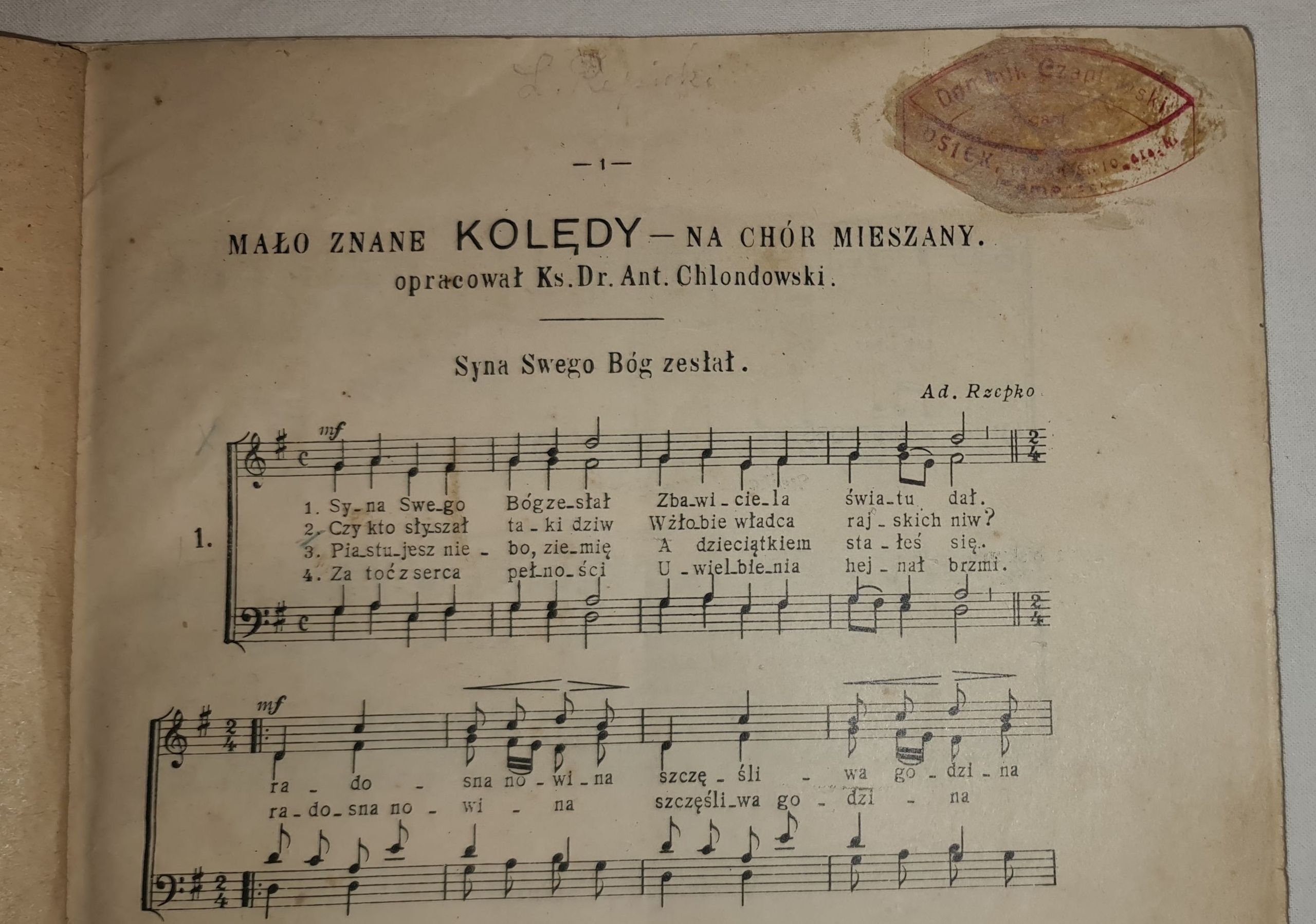 Piętnaście mało znanych kolęd w łatwym układzie na chór mieszany Op. 46 B