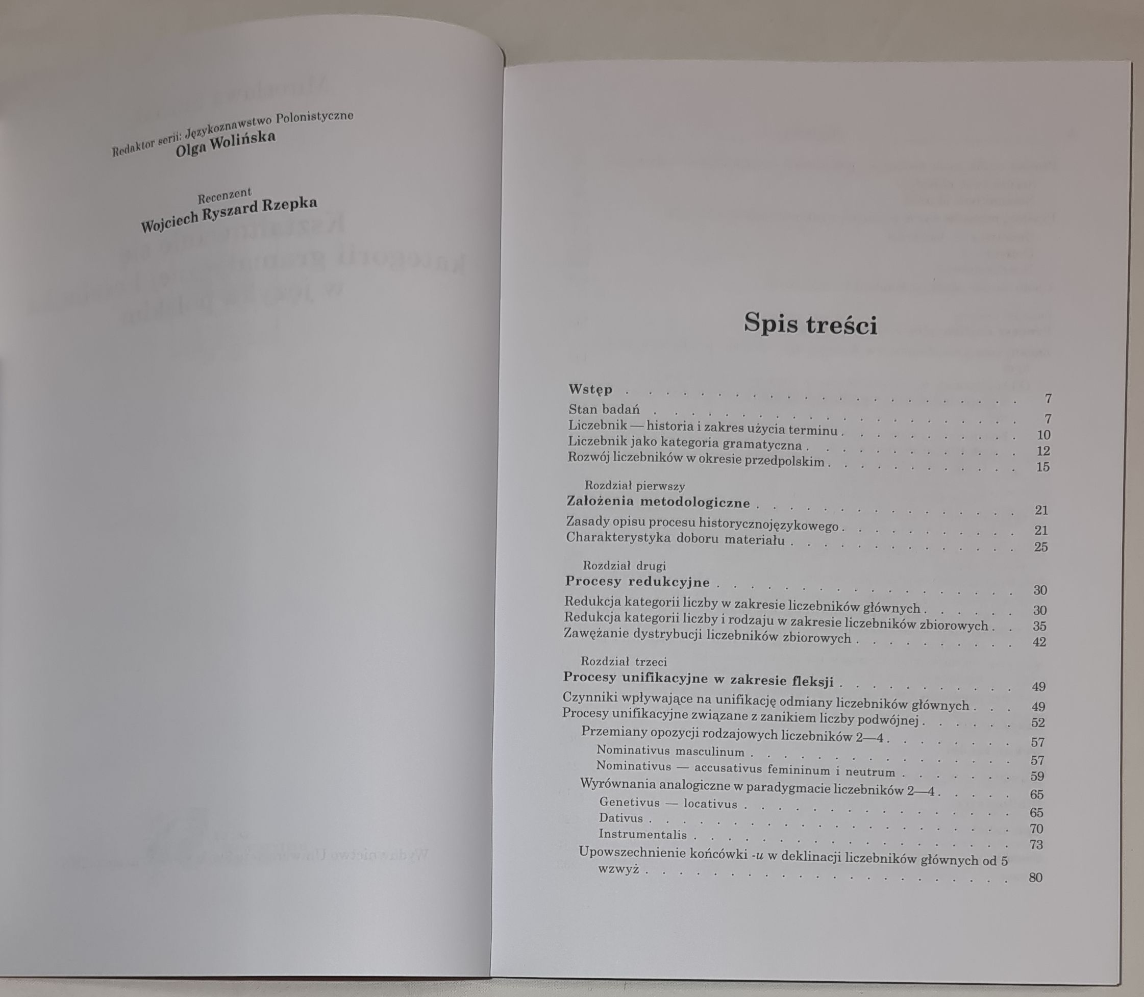 Kształtowanie się kategorii gramatycznej liczebnika w języku polskim