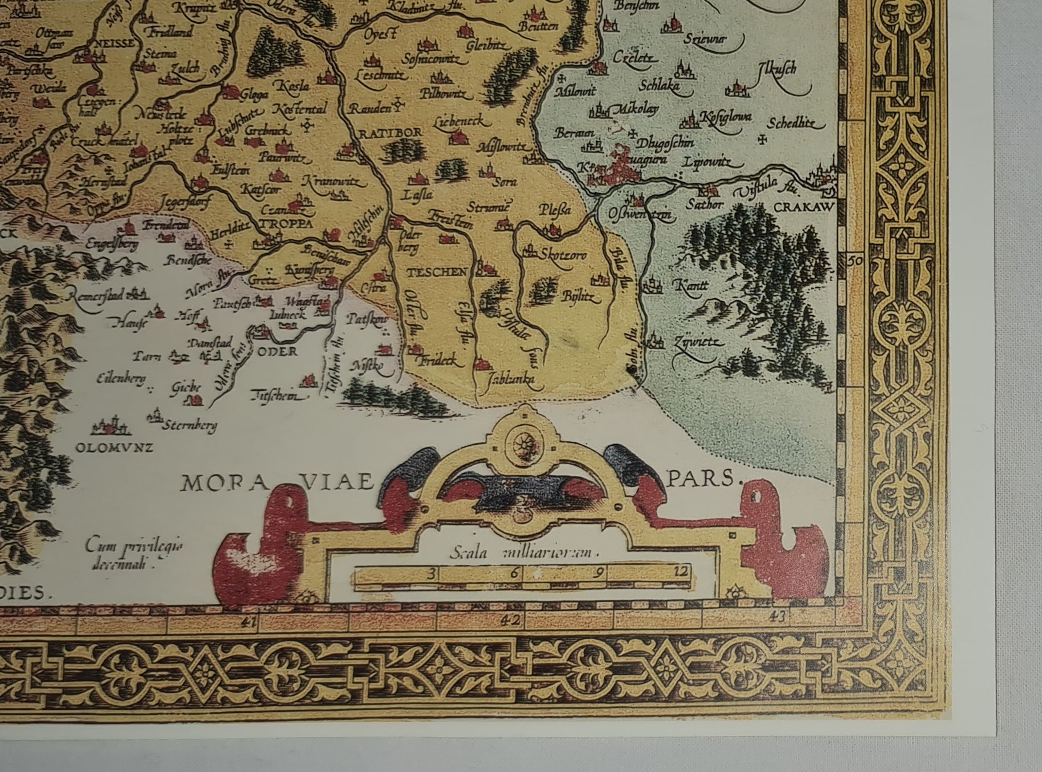 Mapa Śląsk - Martin Helwig 1561 / Abraham Ortelius 1608 - Reprodukcja