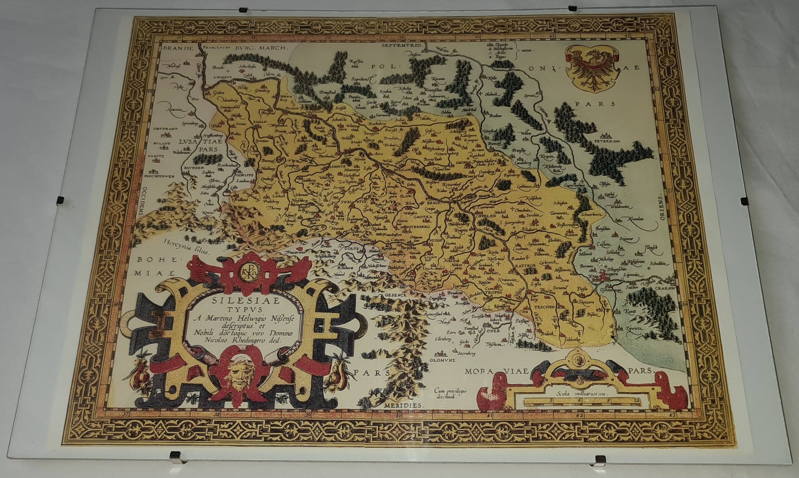Mapa Śląsk - Martin Helwig 1561 / Abraham Ortelius 1608 - Reprodukcja
