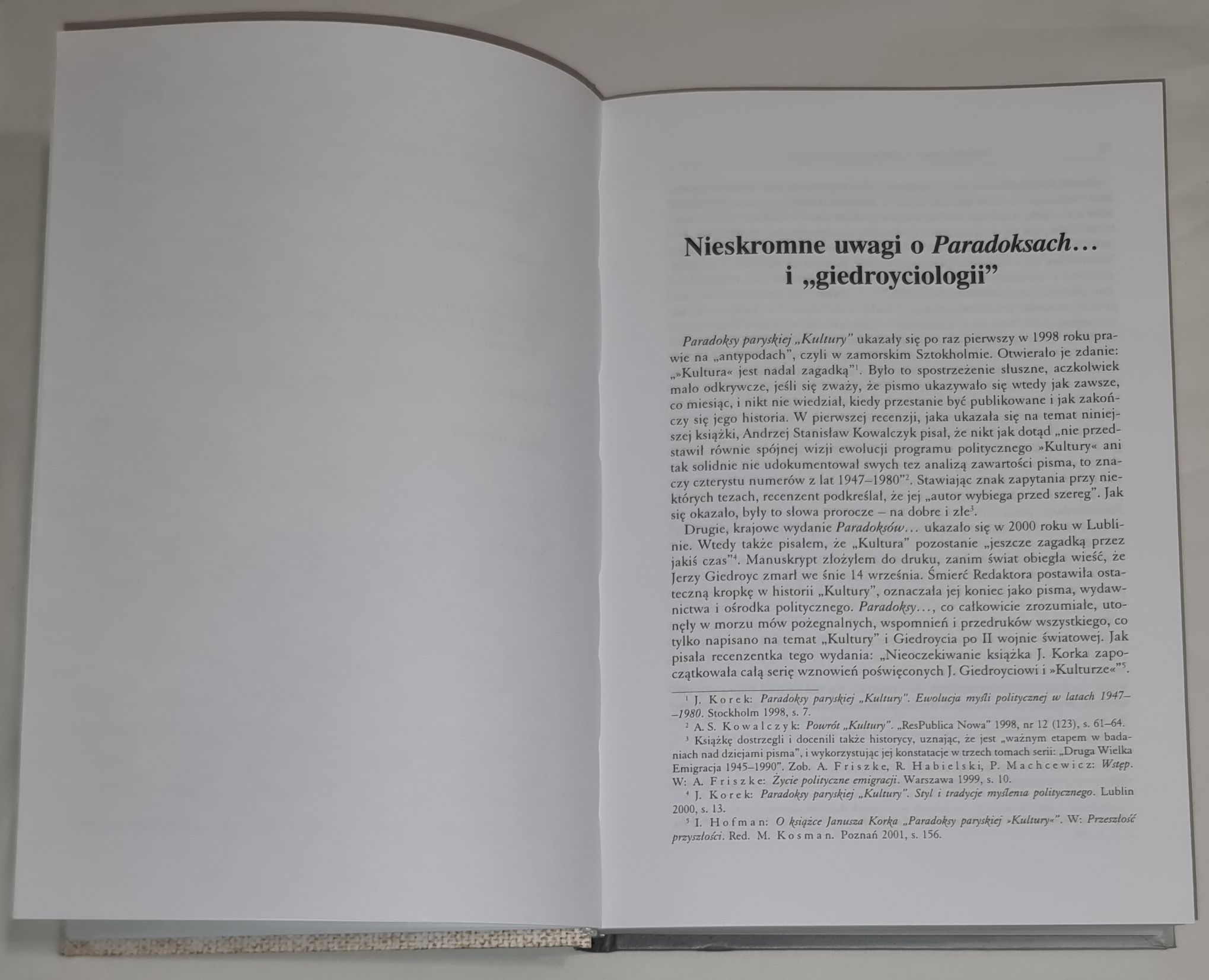 Paradoksy paryskiej „KULTURY”. Styl i tradycje myślenia politycznego