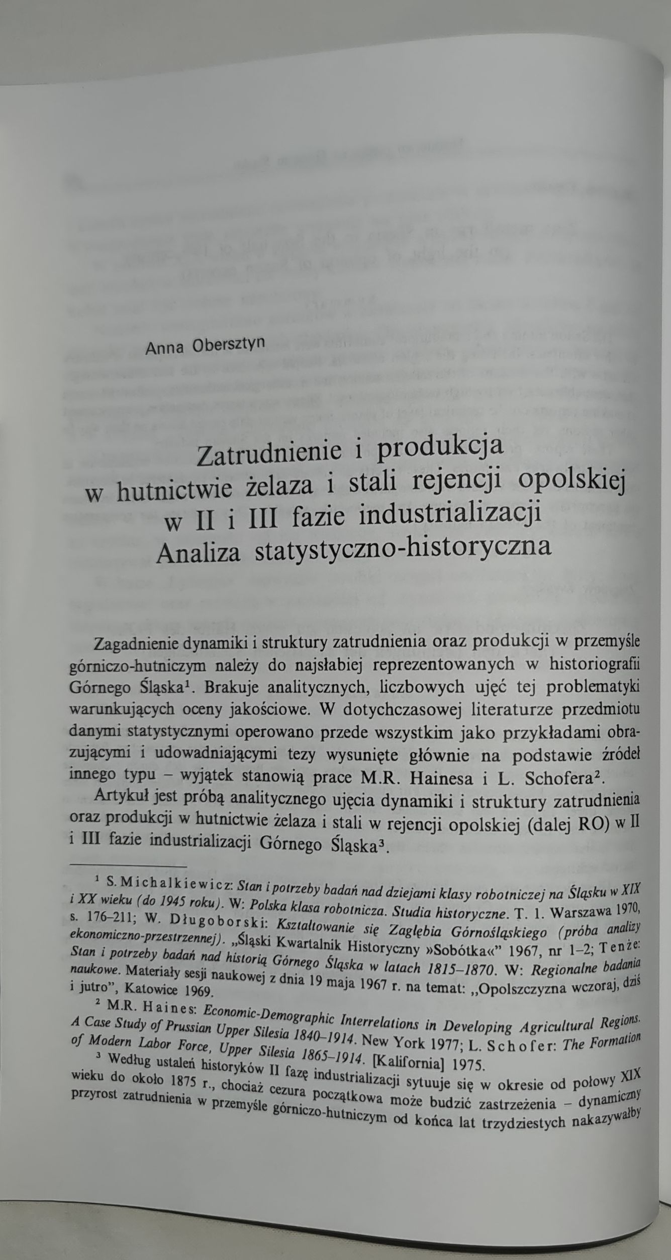 Przemysł na Górnym Śląsku i w Zagłębiu Dąbrowskim w XIX i XX wieku. Wybrane zagadnienia