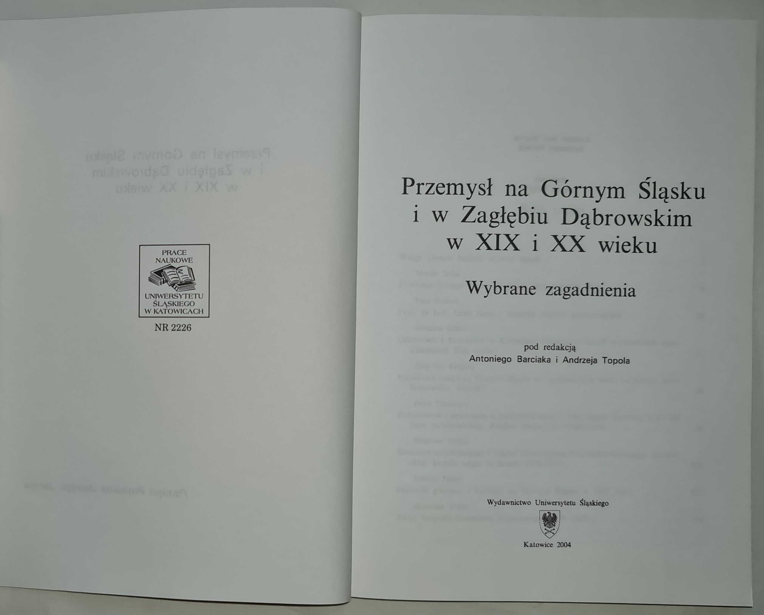 Przemysł na Górnym Śląsku i w Zagłębiu Dąbrowskim w XIX i XX wieku. Wybrane zagadnienia