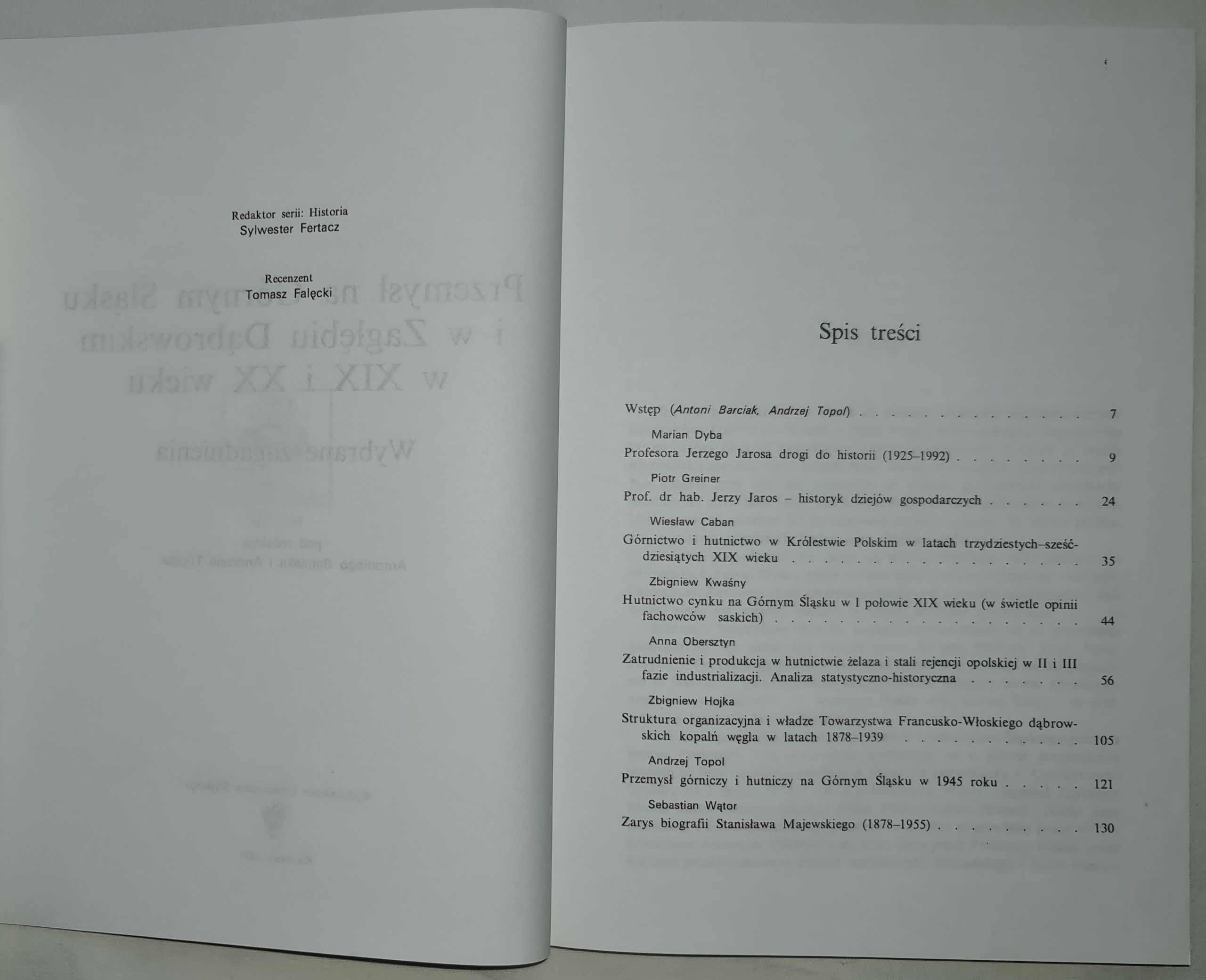 Przemysł na Górnym Śląsku i w Zagłębiu Dąbrowskim w XIX i XX wieku. Wybrane zagadnienia