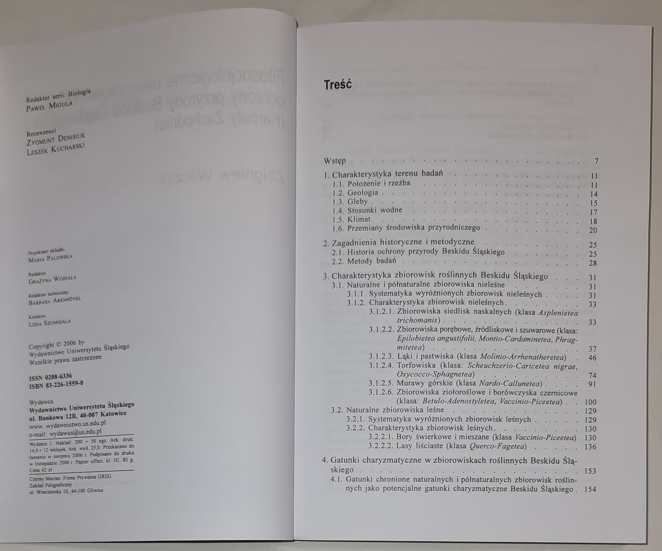 Fitosocjologiczne uwarunkowania ochrony przyrody Beskidu Śląskiego (Karpaty Zachodnie)