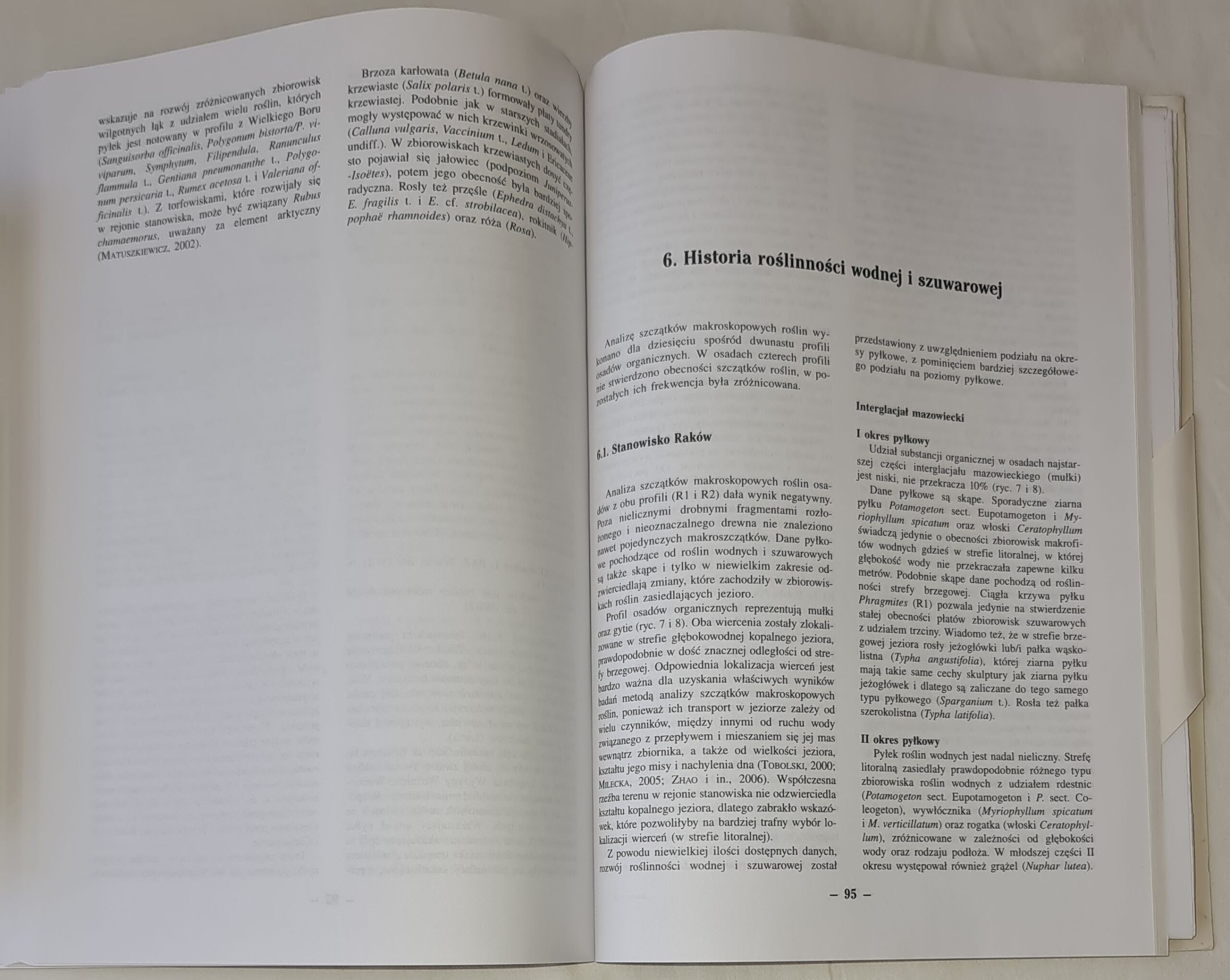 Stratygrafia pyłkowa i historia roślinności interglacjału mazowieckiego i starszej części zlodowacenia liwca w zachodniej i środkowej części Wyżyn Polskich