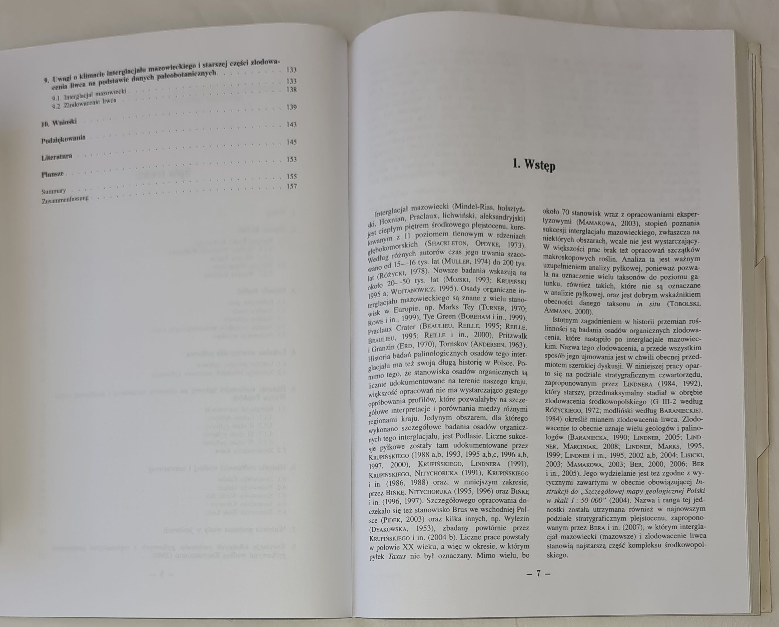 Stratygrafia pyłkowa i historia roślinności interglacjału mazowieckiego i starszej części zlodowacenia liwca w zachodniej i środkowej części Wyżyn Polskich
