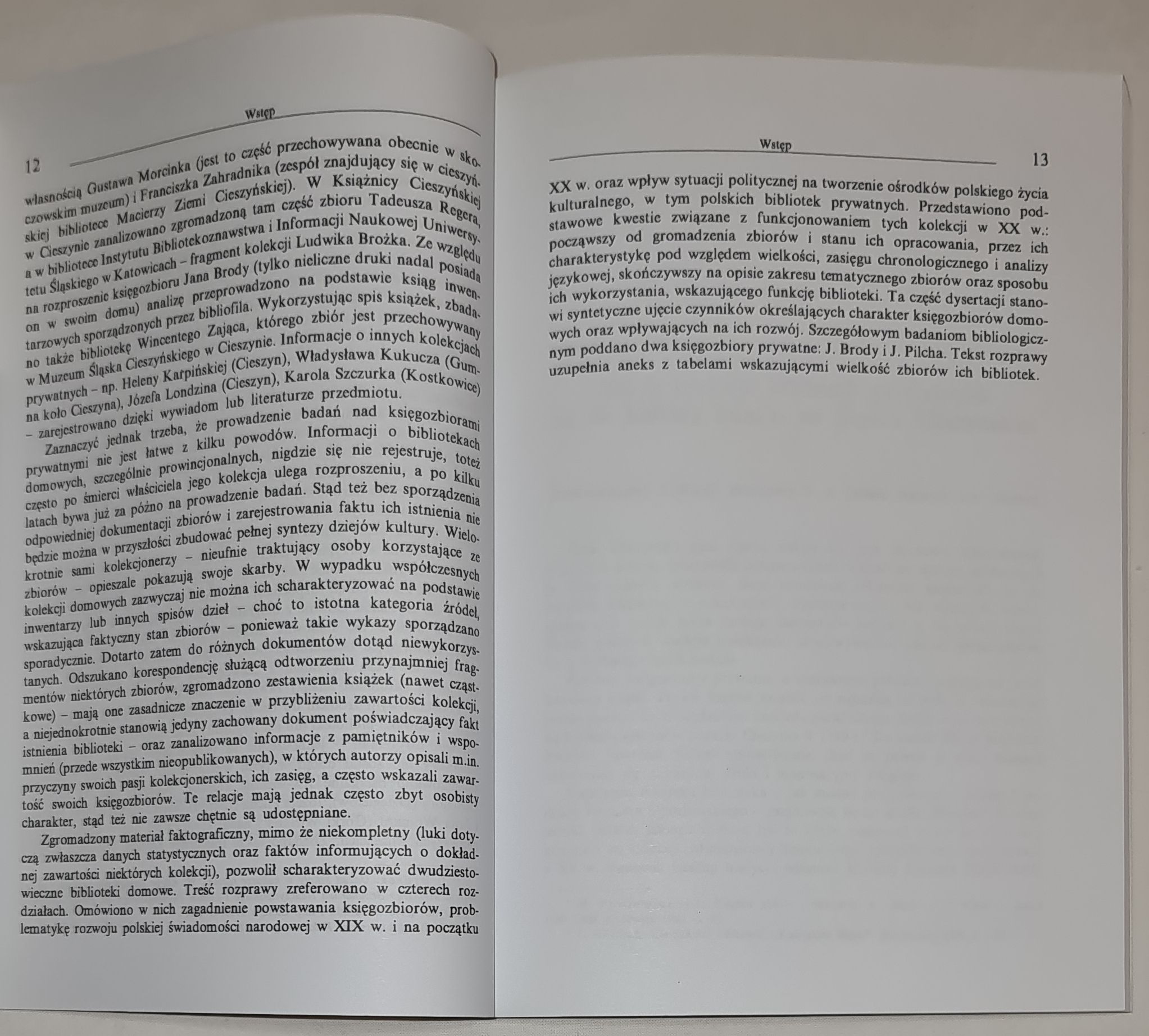 Polskie historyczne księgozbiory domowe na Śląsku Cieszyńskim (XX wiek)