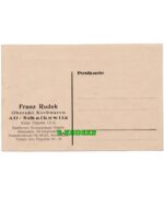 Franz Rudek Alt-Schalkowitz Oberschl. Korbwaren Postkarte - Karta pocztowa firmowa - Stare Siołkowice pow. Opole - Górnośląska Wiklina