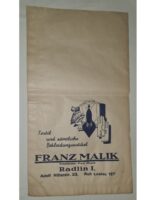 Radlin Firma Franz Malik Tekstylia Odzież Torba ekologiczna Reklama Okupacja Górny Śląsk pow. Wodzisław