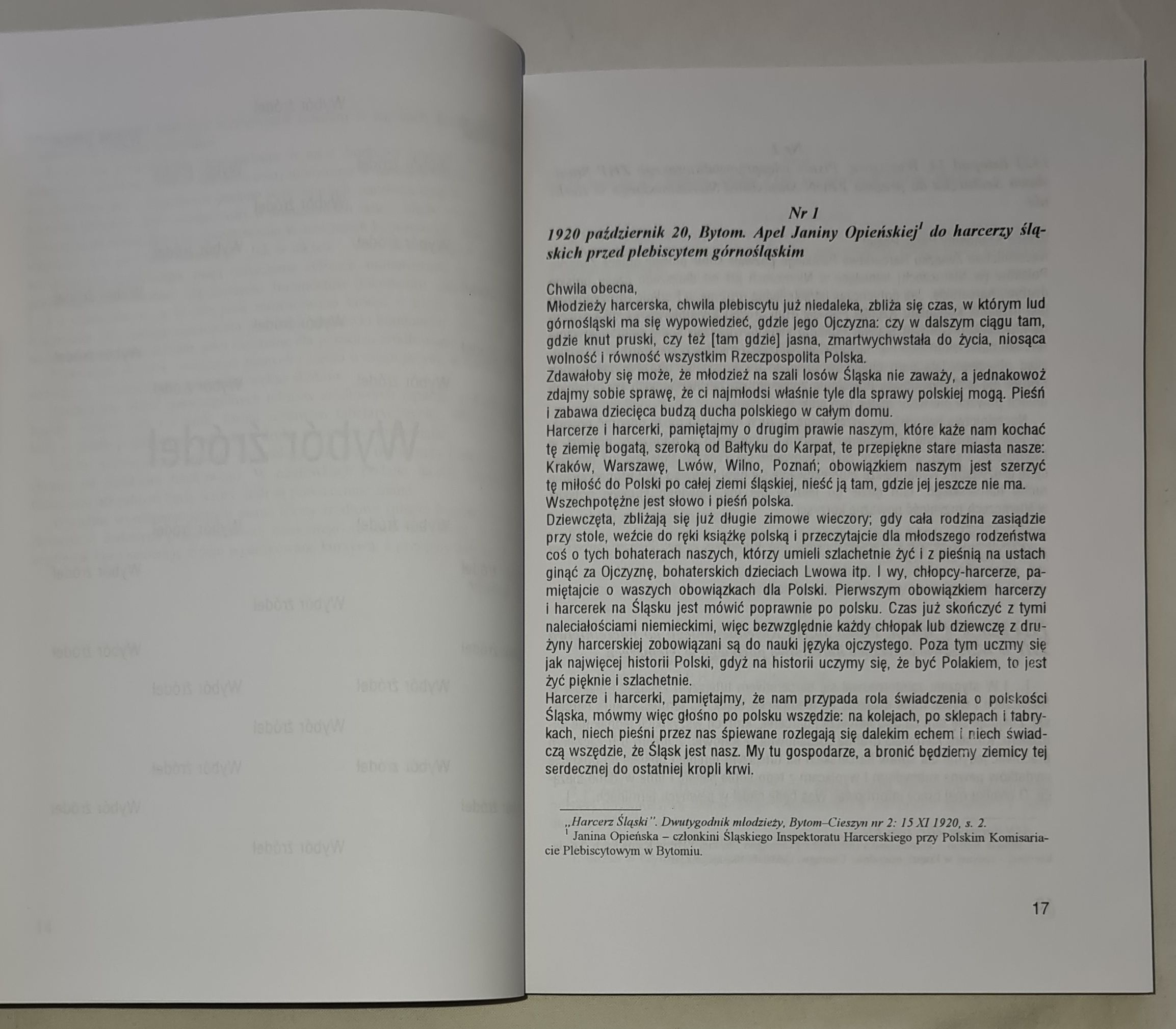 Związek Harcerstwa Polskiego w Niemczech na Śląsku (1920-1939) Wybór źródeł